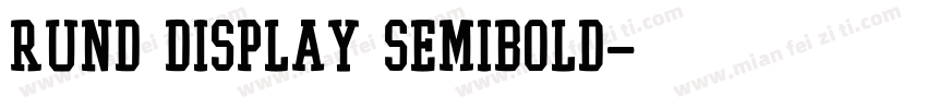 Rund Display SemiBold字体转换